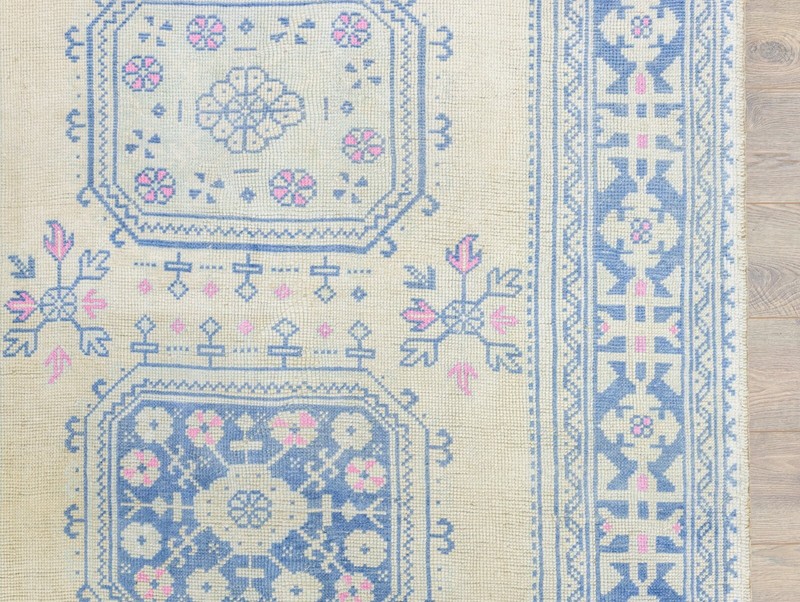 Extra Long Turkish Oushak Rug Runner, Vintage Wide Corridor Carpet, 5.2x24 ft gallery