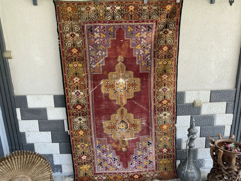 Vintage Turkish Oushak Rug | 4 x 6 ft | Farmhouse Handmade Floral Wool Area Rug gallery