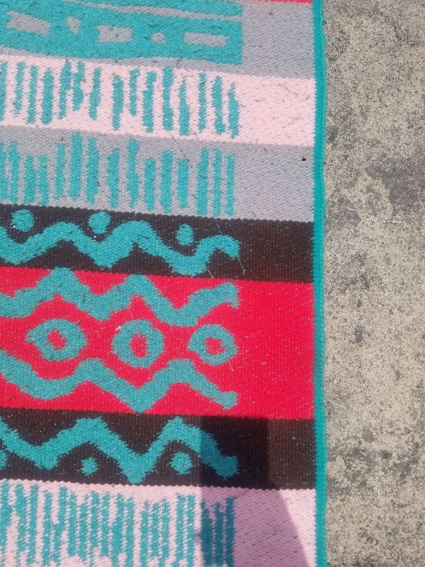 Vintage Handmade Geometric Wool Flatweave Kilim Rug 186x122 cm gallery