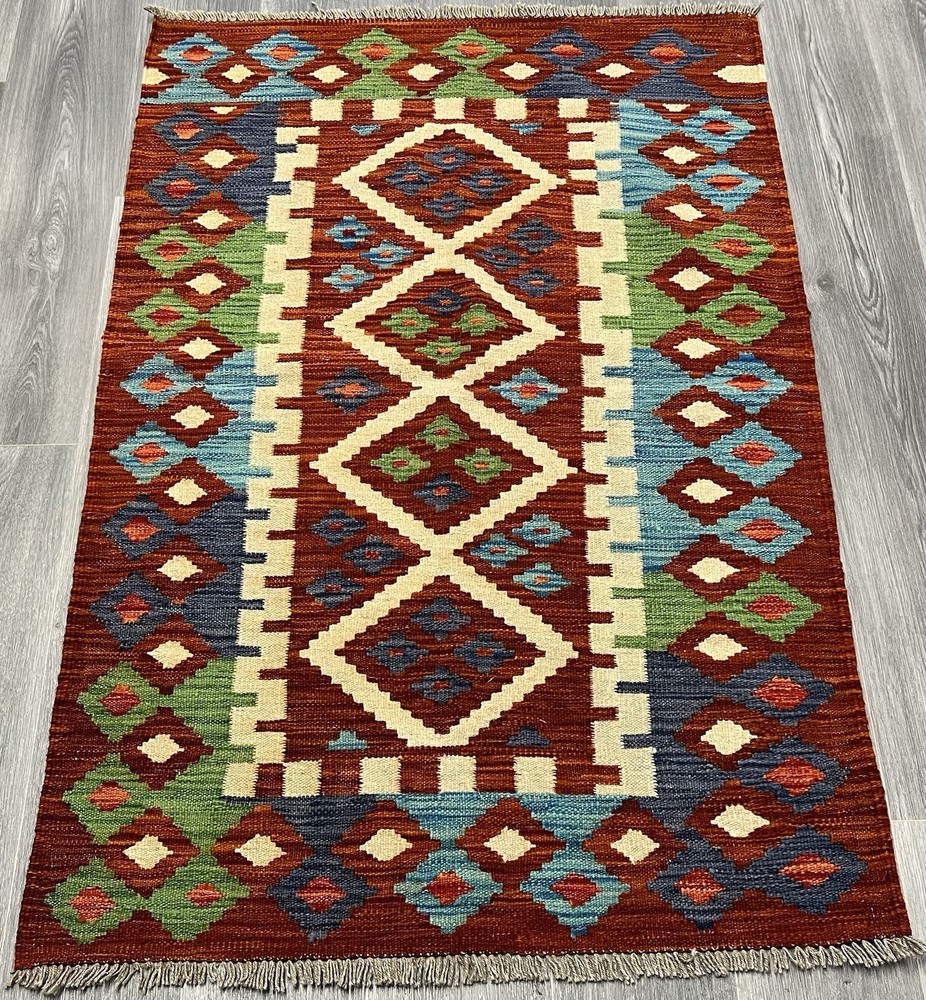 Vintage Kilim Traditional Hand Made Oriental Wool Kilim 5ftx3.2ft 151cmx100cm