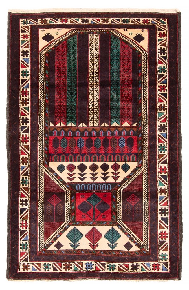 3'1" x 4'10" Vintage Hand Knotted Area Rug Traditional Oriental Wool Carpet