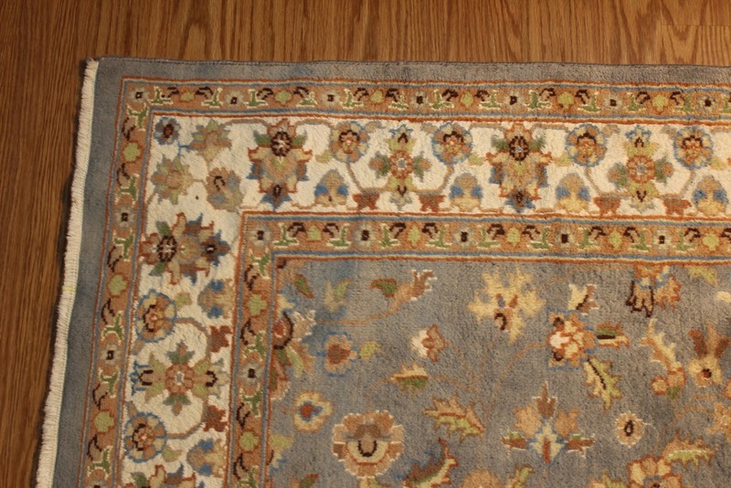 8' X 5' HANDMADE WOOL RUG, BLUE COLOR TRADITIONAL FLORAL DESIGN 5x8 ft Knotted gallery