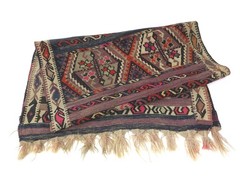 Vintage Kilim Woven Wool Rug Flatweave Handmade 34″ x 88″