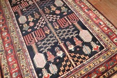 Antique All Wool Willow Tree Kurdish Kelleh Gallery Rug Size 6’4”x16′