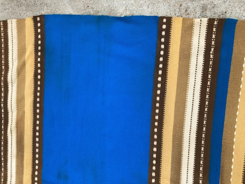Vintage Handmade Turkish Greek Key Striped Style Wool Kilim Rug 194x116 cm gallery