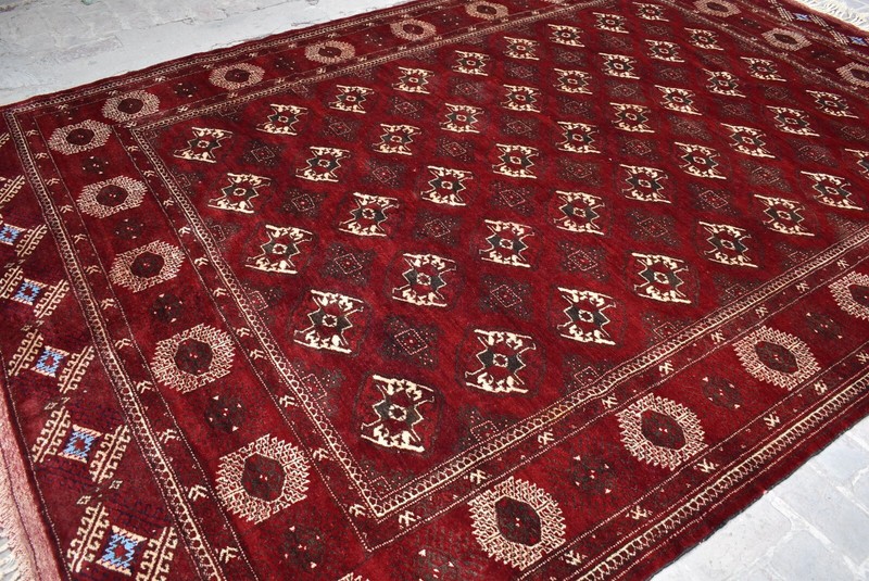 9x12 ft Vintage Afghan Oriental Bokhara Area Rug Hand Knotted Wool Tribal Carpet gallery
