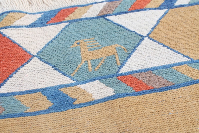 Turkish Rug 79''x77'' Special Production Sumak Kilim 203x197cm gallery