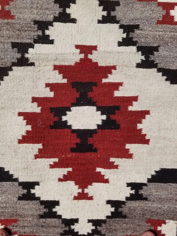 Vintage Handwoven Native American Navajo Wool Multicolor Kilim 2.9x1.4 ft gallery