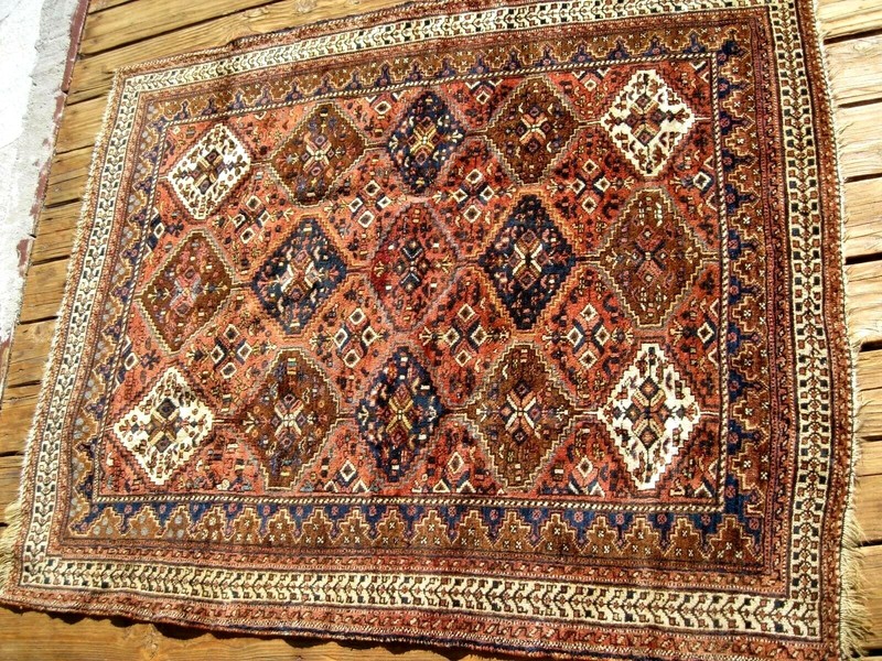 AMAZING 1900 ANTIQUE FULL PILE SMALL RUG EXCEPTIONAL PIECE GREAT COLORS gallery