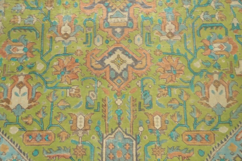 Light Green Over-Dyed Wool Handmade Traditional Living Room Area Rug 7x9 Carpet gallery
