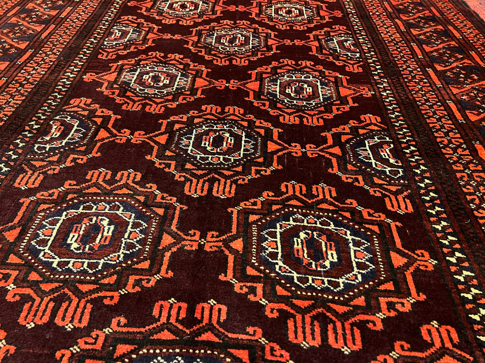 Vintage Stunning Natural Vegetable Sarouq Super Fine Quality Turkoman Carpet