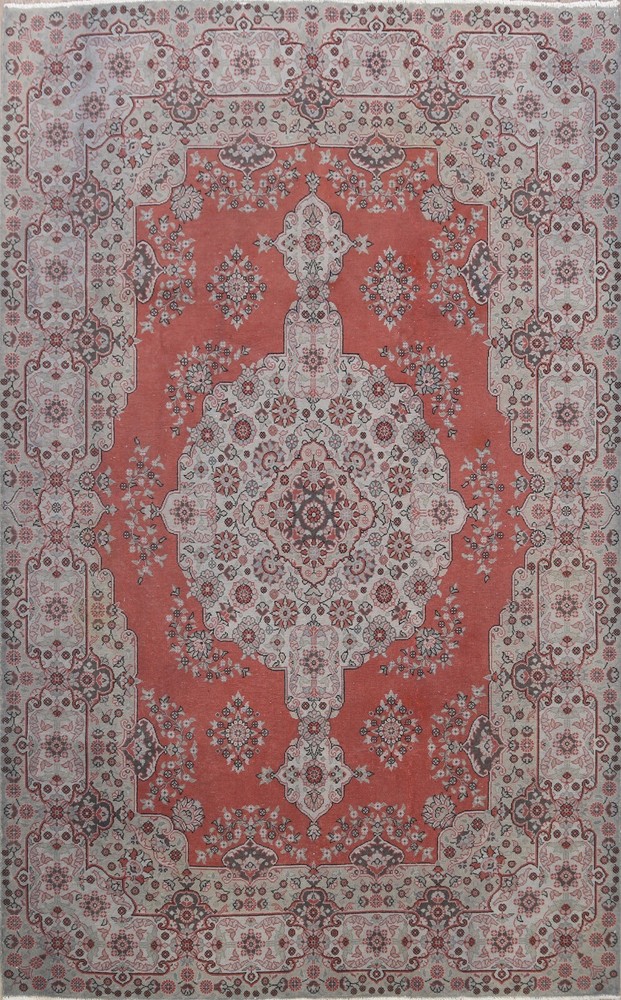 Antique Medallion Anatolian Turkish Oriental Area Rug Wool Hand-Knotted 7x9 ft