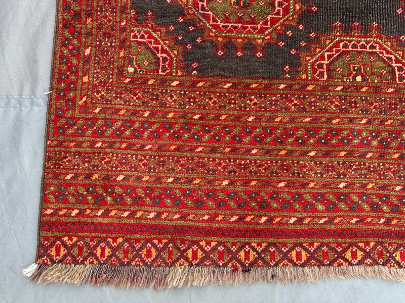 3'10x7'5 Low Pile Distressed Turkmen Patnos Gull Rug Faded Vintage Kitchen Rug gallery