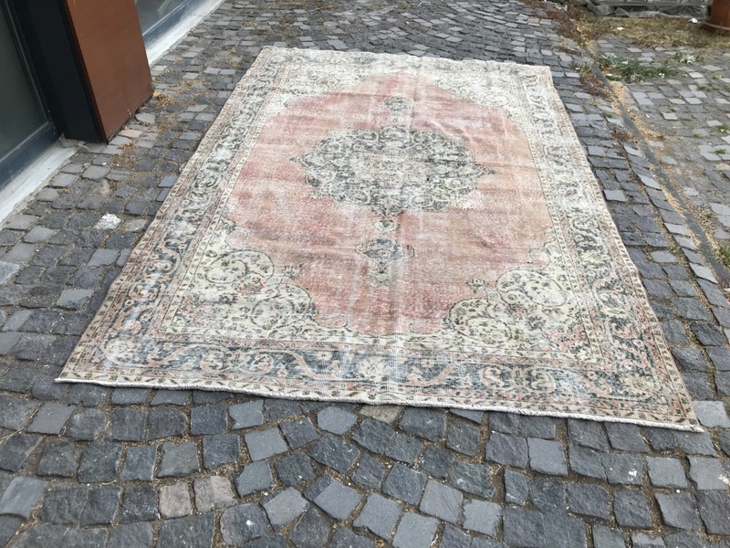 Bohemian Large Rug, Turkish Vintage Rug, Handmade Wool Rug, 6,5 x 10, ft gallery