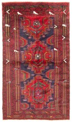 Vintage 3’2″ x 5’11” Traditional Hand Knotted Vegetable Dye Wool Area Rug
