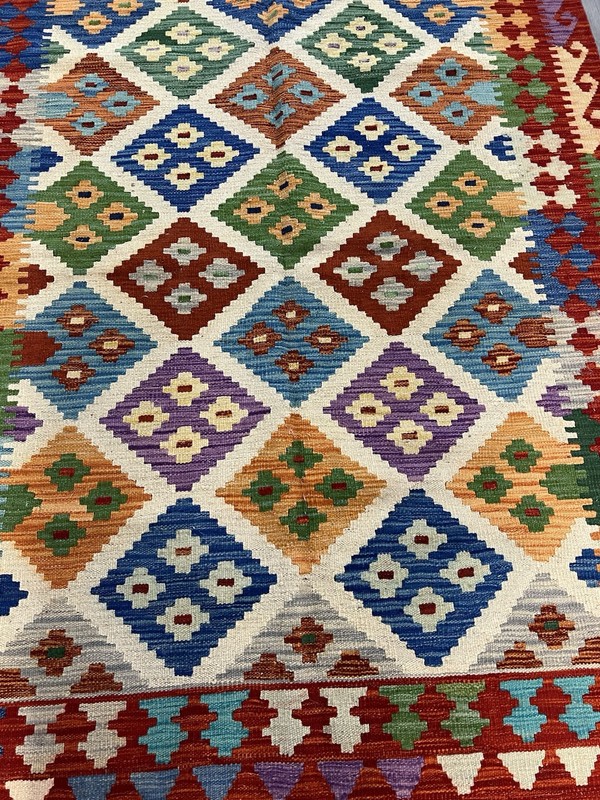 Vintage Kilim Traditional Hand Made Oriental Wool Kilim 6ft5inx5ft 196cmx152cm gallery