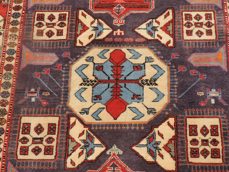 5x10ft. Handmade Caucasian Design Geometric Wool Rug gallery