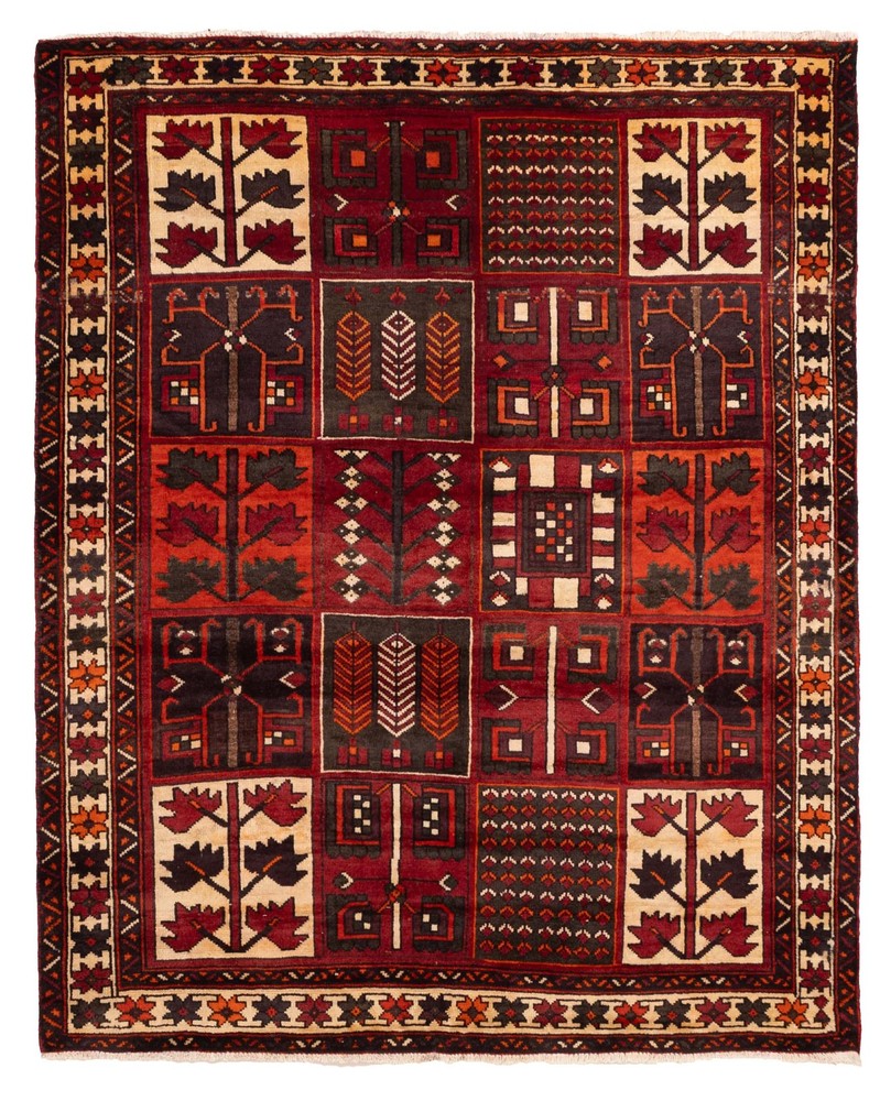 Traditional Vintage Hand-Knotted Area Rug 5'5" x 6'7" Oriental Wool Carpet