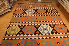 _HAND-MADE_SOUTHWESTERN_STYLE_6x9 ft. CAUCASIAN SHIRVAN DESIGN 100% WOOL KILIM