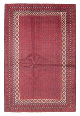 Vintage Hand-Knotted Area Rug 3’11” x 6’4″ Traditional Oriental Wool Carpet