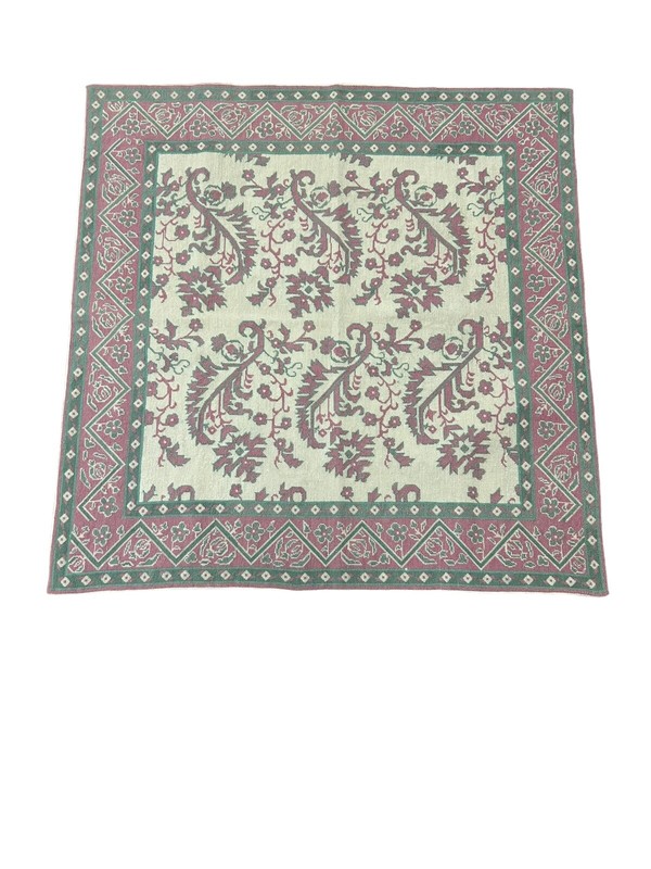 Vintage Rug Wall Hanging Hand Knotted Wool Area Rug Floral Cottagecore Farmhouse gallery