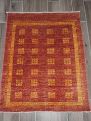 4x3ft. Handmade Modcar Chobi Wool Rug
