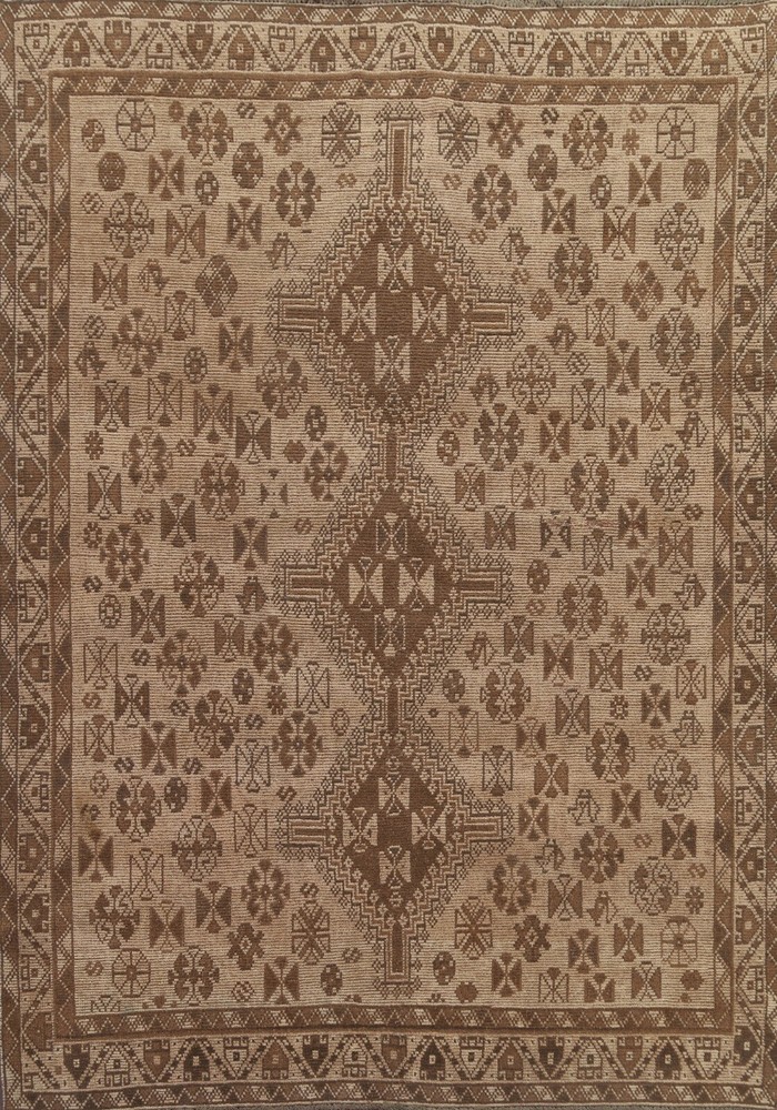 Antique Muted Distressed Hand-knotted Traditional Evenly Low Pile Area Rug 7x9