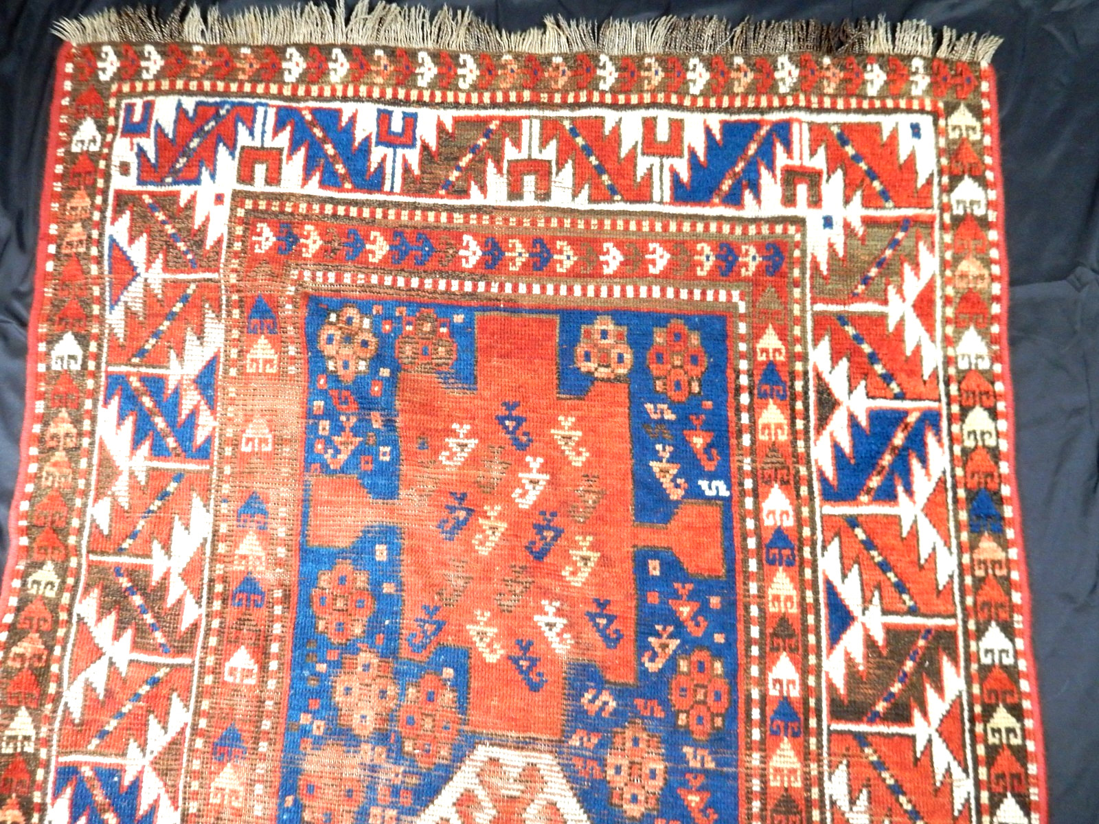 ANTIQUE KAZAK CAUCASIAN SHIRVAN HERIZ RUG CARPET ORIENTAL RUG ANTIKER TEPPICH gallery