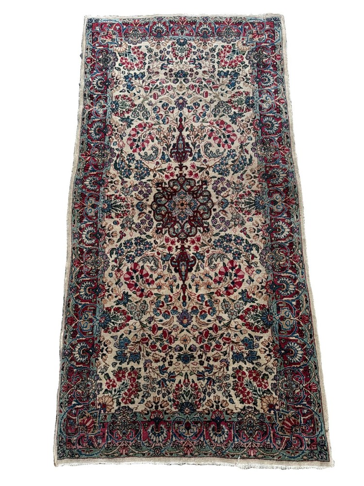 Antique Genuine Hand Knotted Vintage Vegetables Dye Area Rug Carpet 6 Ft X 3 Ft