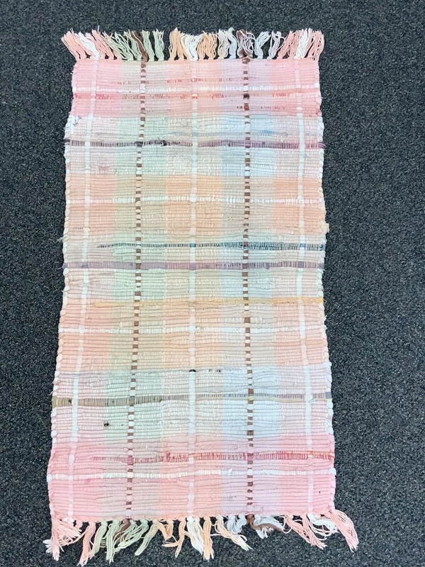Vintage Handmade Rag Rug 36”x19” gallery