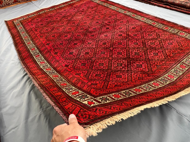 155 X 230 cm Vintage Natural Vegetable Dye Jamshiri Nomad Maldari Belouch Carpe gallery