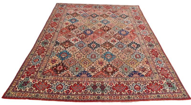 Amazing Hand Knotted Vintage Baghtiyaar Pictorial Wool Area Rug 12.10 x 9.5 Ft gallery