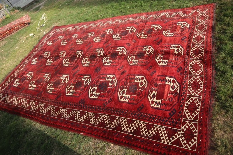 7 X 11 COLLECTORS' PIECE Antique Above 100 Years Old Ersari Turkmenistan Russian gallery