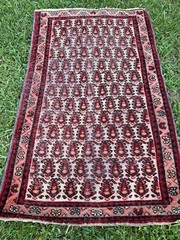 Antique Tribal Handmade Oriental Rug 62”x39” Paisley Boteh