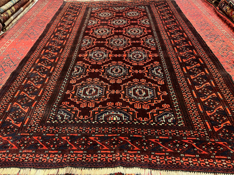 Vintage Stunning Natural Vegetable Sarouq Super Fine Quality Turkoman Carpet gallery