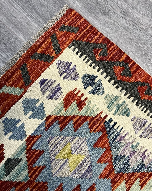 Vintage Kilim Traditional Hand Made Oriental Wool Kilim 5ftx3.2ft 152cmx101cm gallery