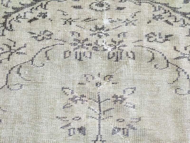 Vintage Turkish Area Rugs, Floor Carpet, Distressed Modern Wool Carpet 61"X105" gallery