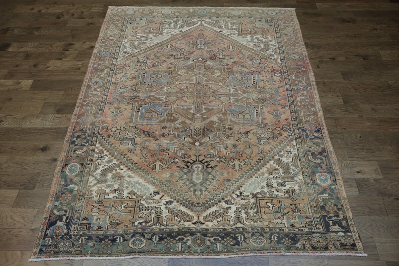 Vintage Geometric Area Rug 8x11 Ft Handmade Traditional Oriental Wool Carpet gallery