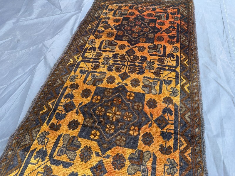 2x5 Vintage Turkmen Bukhara Soft Tribal Rug Handmade Wool Nomadic Laundry Rug gallery