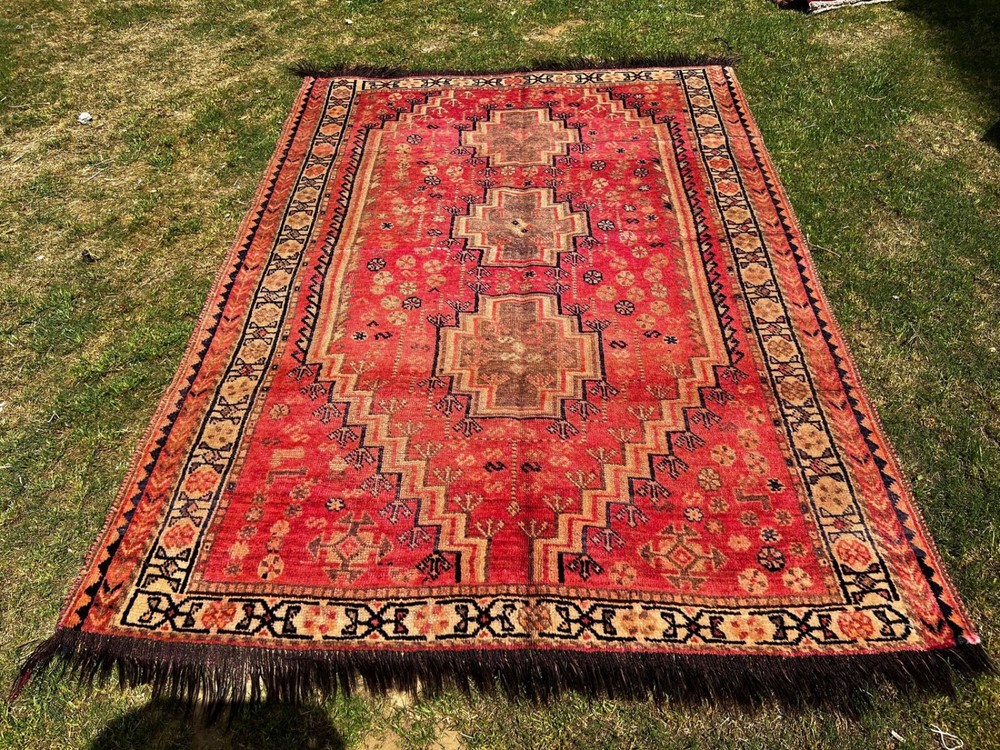 COLLECTORS' ITEM Stunning Antique Maresali Azerbaijan Boteh Pattern Caucasus Rug