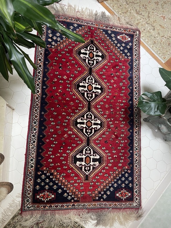 4x6 ft. Handmade Vintage Quasqui Wool Rug gallery