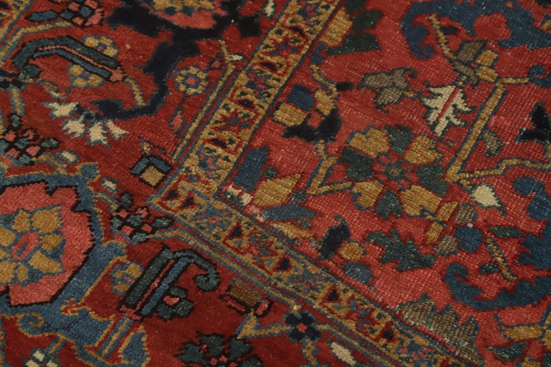 Handmade Antique Wool Carpet Pre-1900 Vegetable Dye Traditional Area Rug 8x11 Ft gallery