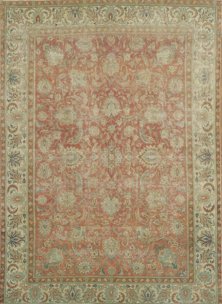 Distressed Large Area Rug 9x13 Ft Hand-Knotted Oriental Wool Carpet Bedroom Rug