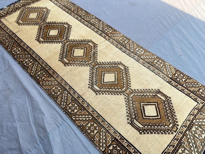 2x9 ANTIQUE HERIZ RUNNER RUG handmade VINTAGE narrow long geometric real 2x10 ft gallery