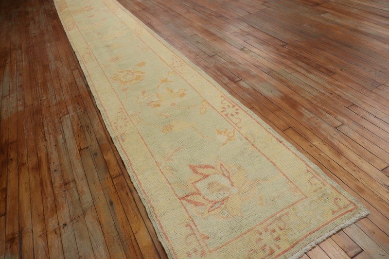 Modern Unique Turkish Oushak Ushak Rug Runner 2'6''x21' gallery