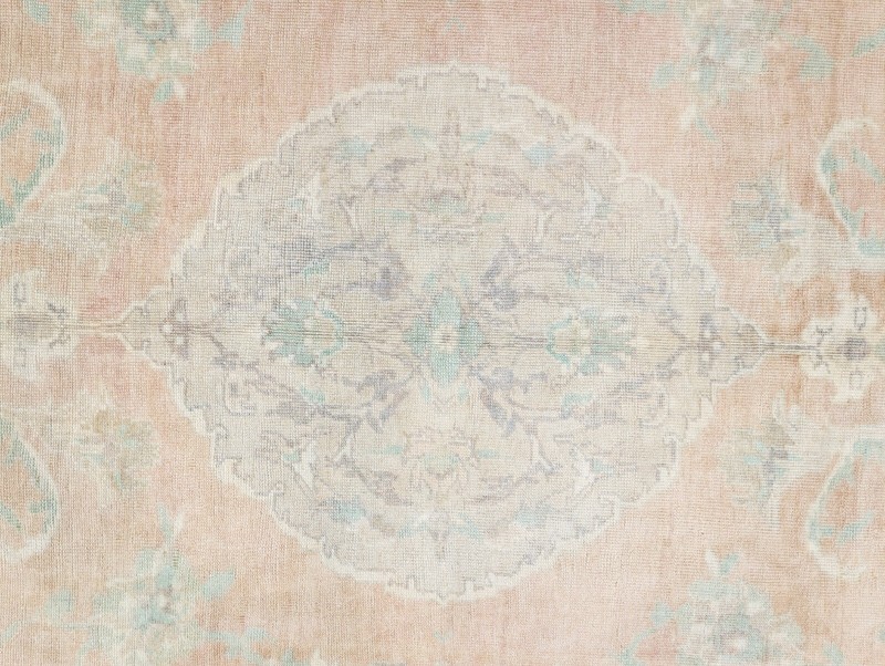 Vintage Turkish Oushak Rug – Coral Wool Oriental – 6'3x9'3 ft Living Room gallery