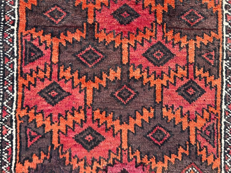 Vintage Afghan Tribal Rug 2'6 x 4'1 ft Hand Knotted Wool Rare Accent Rug gallery