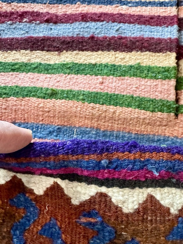 Authentic Nomadic Saddlebag 55" x 17.75" Handwoven Wool Kilim Khorjin Runner gallery