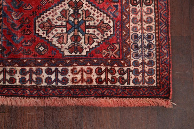 Pre-1900 Vegetable Dye Hand-knotted Antique Rug Tribal Traditional Carpet 4x5 gallery
