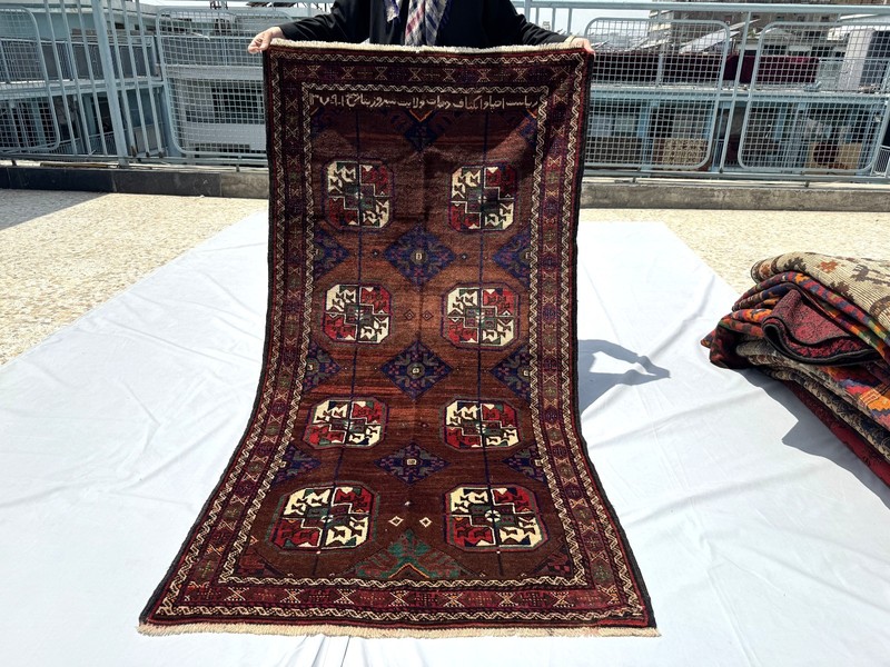 3x6 Ft Afghan Tribal Hand Knotted Vintage Wool Rug Oriental Turkmen Area Carpet gallery